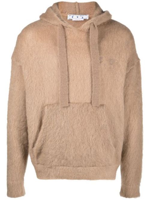Arrows brushed drawstring hoodie