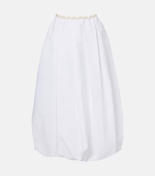 Cotton midi skirt