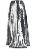 Sequinned midi skirt - Silver