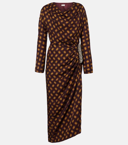 Didi embellished polka-dots midi dress