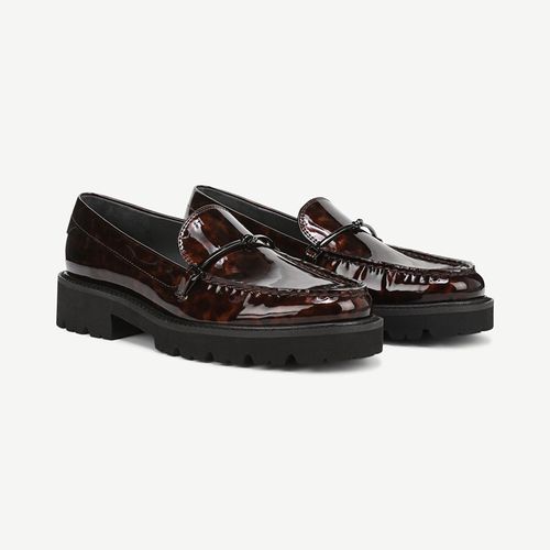 Senna Lug Sole Loafer Tortoise Patent Leather