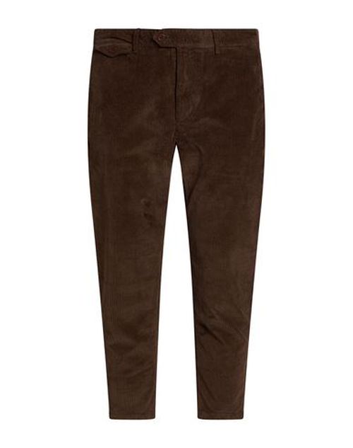 Man Pants Dark brown Size 30 Cotton, Elastane