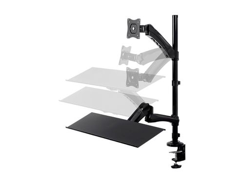 Workstream by Sit-Stand Articulating Monitor and Keyboard Workstation