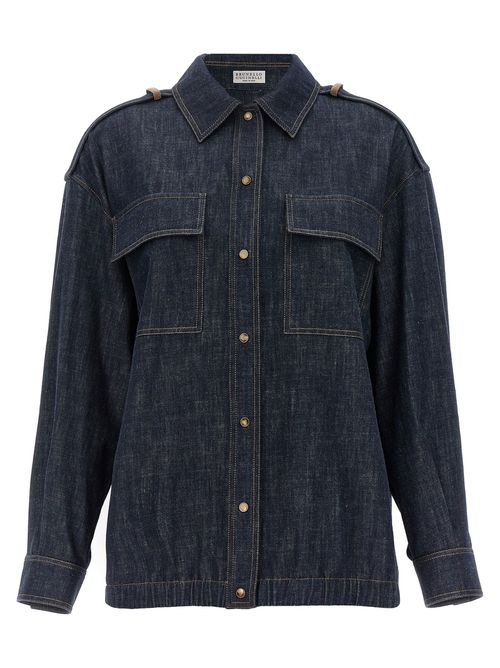 -Denim Shirt Camicie Blu-Donna