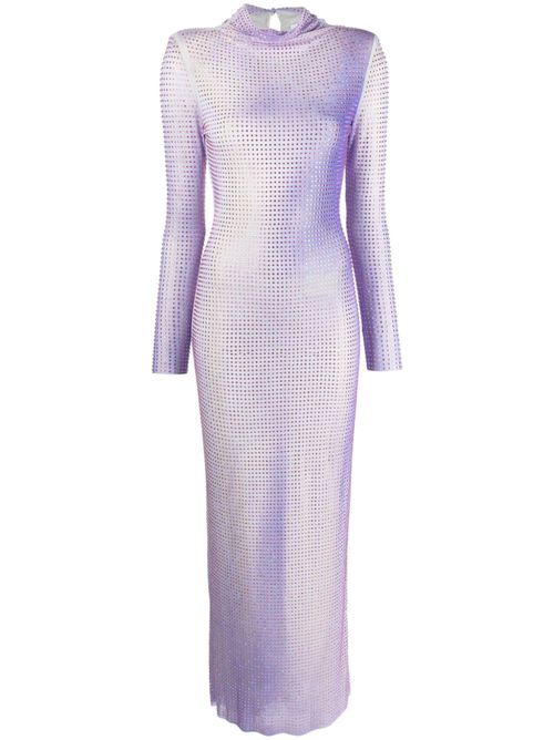 Contour-print midi dress - Purple