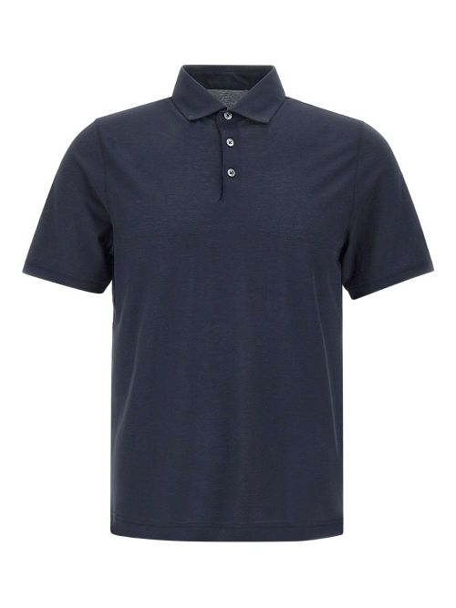 Cotton polo shirt - Blue
