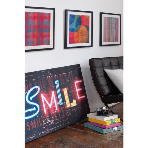 Neon Circle Framed Print