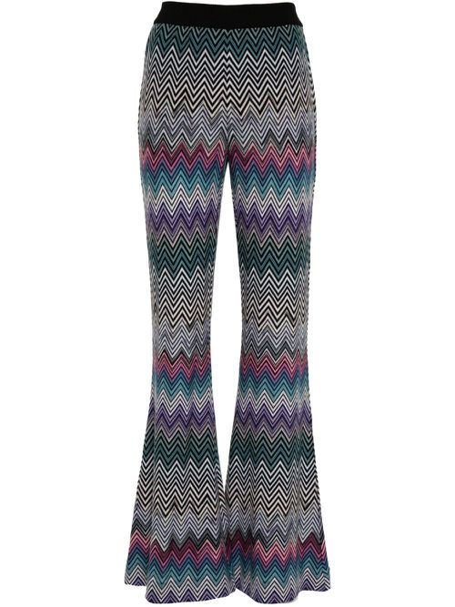 - Zig Zag Motif Wool Trousers