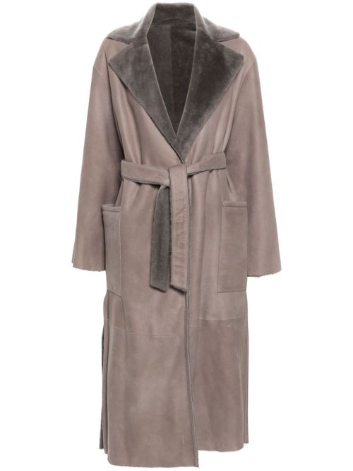 Leather coat - Grey