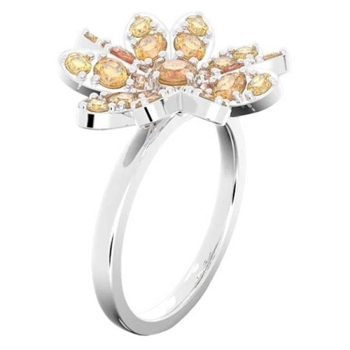 Rhodium Plated Eternal Flower Ring