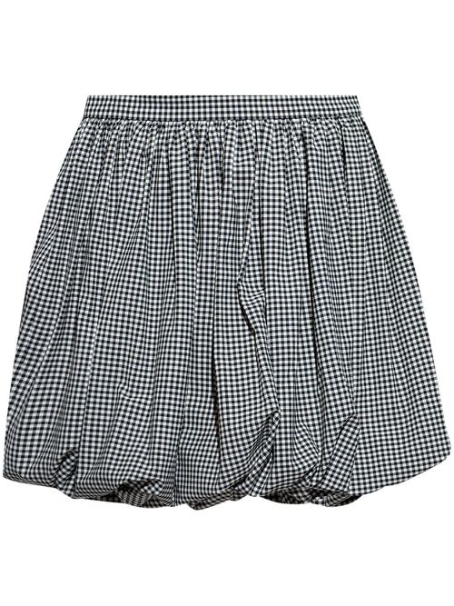 Checked mini skirt - Black