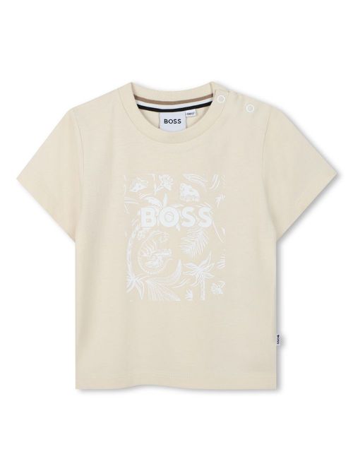 Logo-print T-shirt - Neutrals