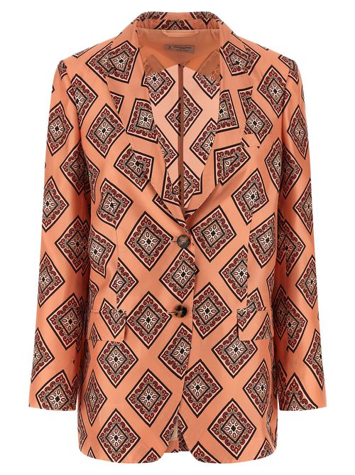 Tie Print Blazer