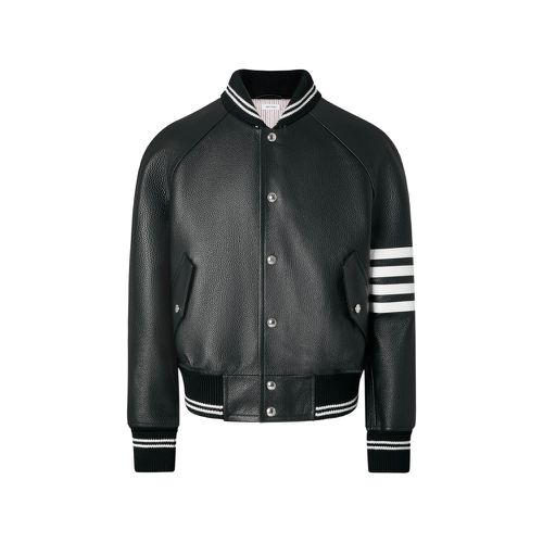 Raglan-sleeve Leather Jacket