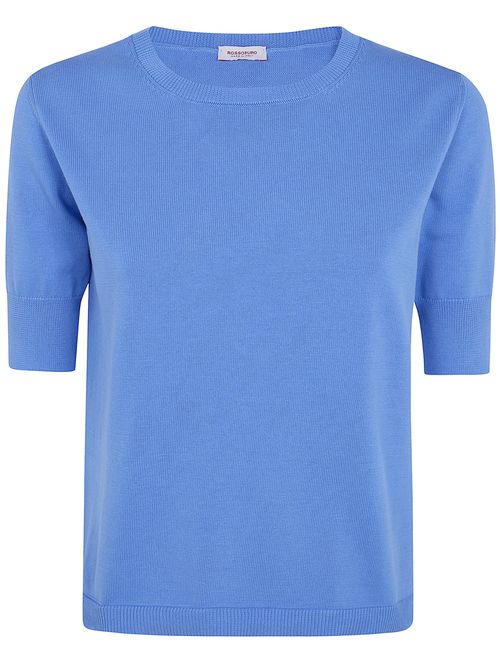 Rosso Puro Crew Neck Short Sleeve Top
