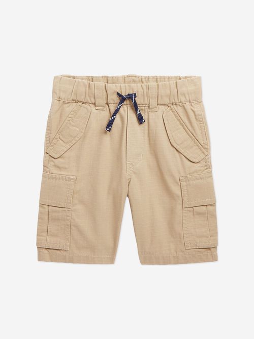 Boys Pull On Cargo Shorts in Beige