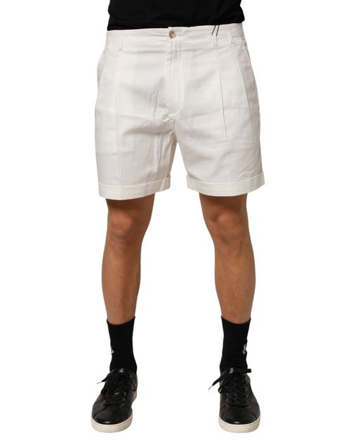 Cotton Bermuda Shorts — White