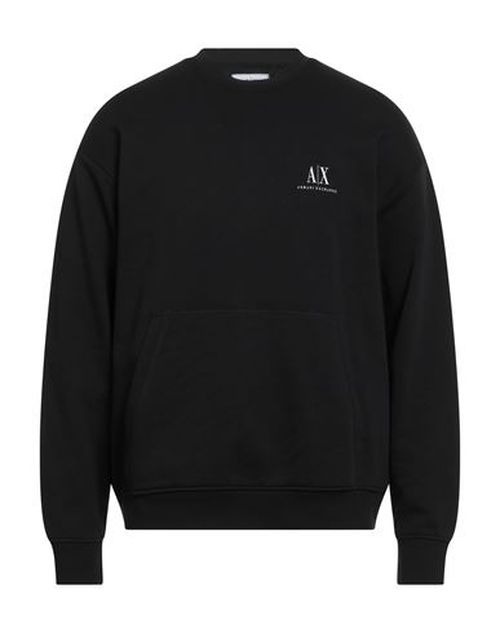 Man Sweatshirt Black Size M Cotton, Elastane