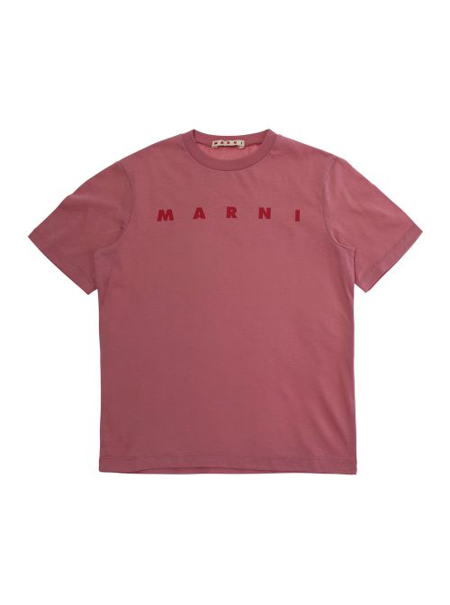 Logo-Embroidered Cotton T-Shirt — Pink