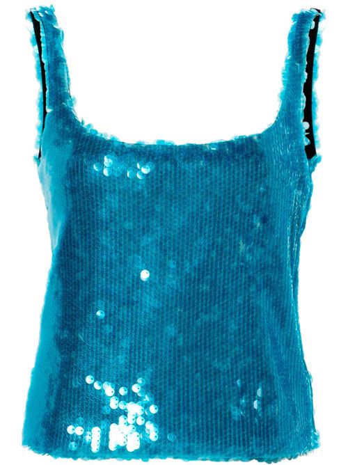 Hornet sequinned tank top - Blue