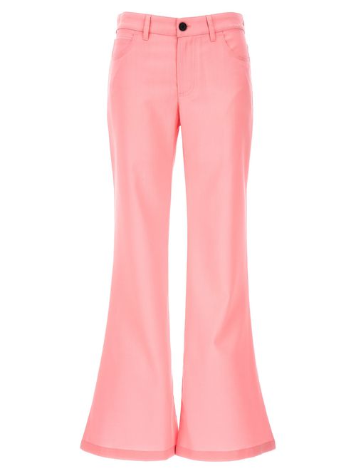 Logo Embroidery Wool Pants