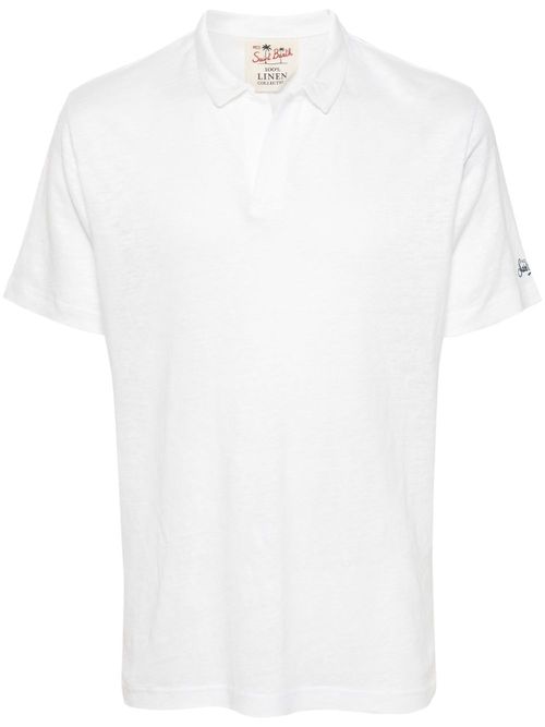 Fraser linen polo shirt - White