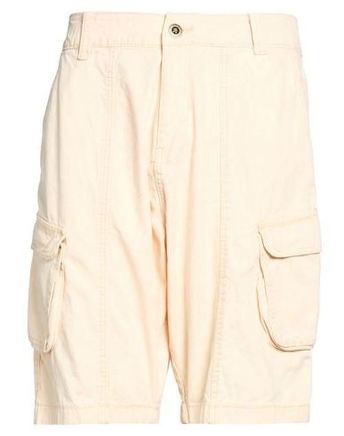 Man Shorts & Bermuda Shorts Cream Size 36 Cotton