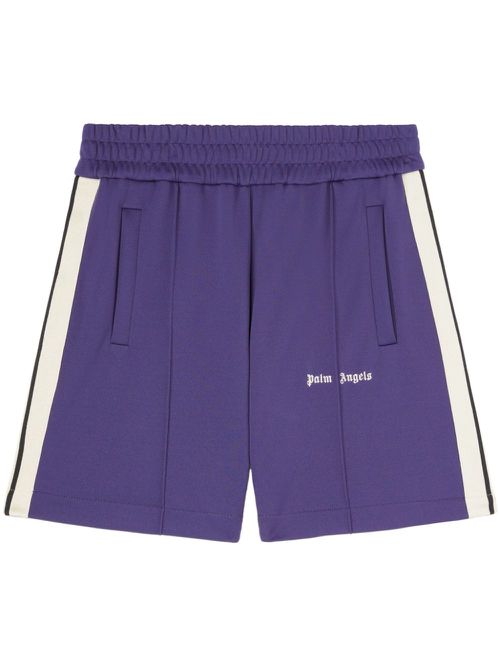 Logo-print track shorts - Blue