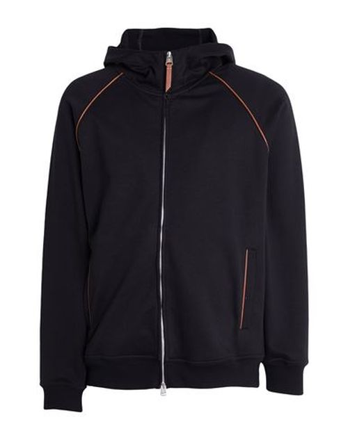 Man Sweatshirt Black Size M Cotton, Polyamide, Polyurethane, Polyester