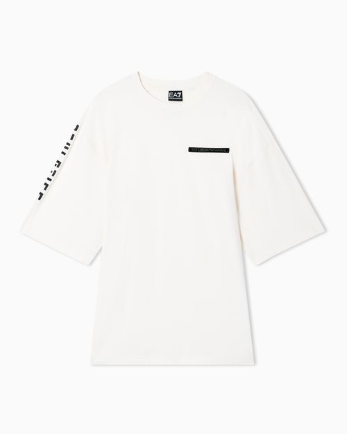 Stretch cotton-blend T-shirt