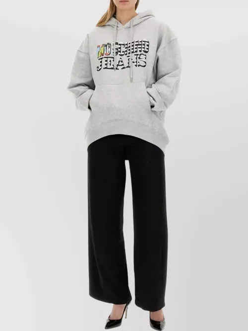 Moschino - logo hooded oversize knitwear