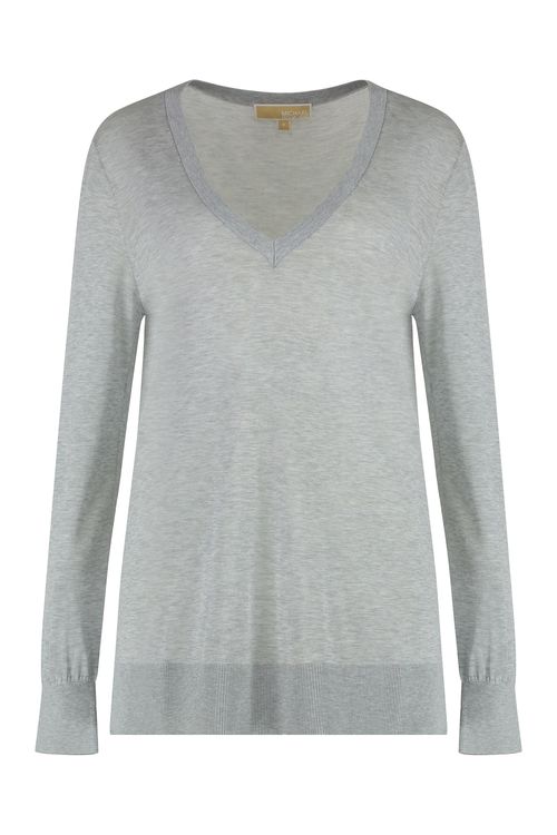 Fine-Knit Sweater with Ribbed Edges - SS25