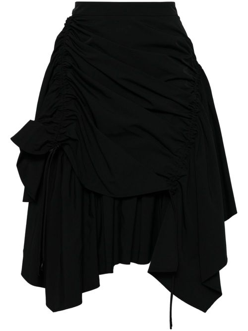 Asymmetric panelled skirt - Black