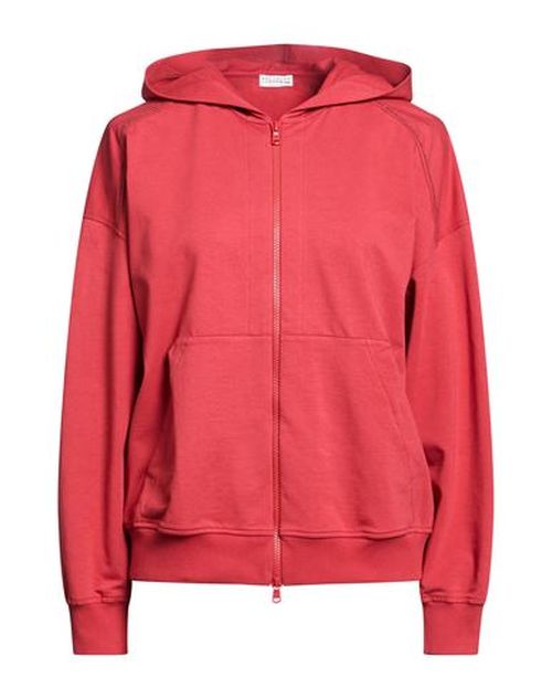 Woman Sweatshirt Brick Size S Cotton, Elastane