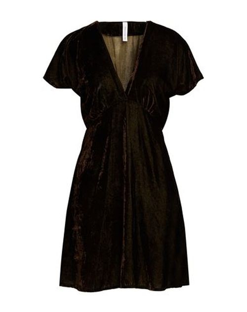 Woman Mini dress Dark brown Size M Viscose, Polyamide