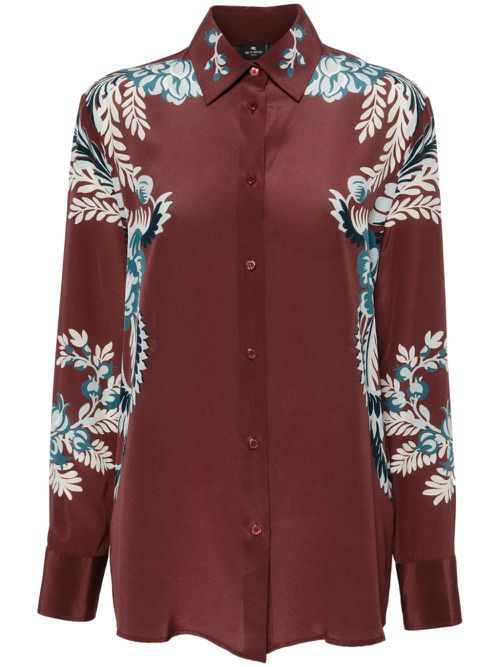 Floral-print shirt - Red