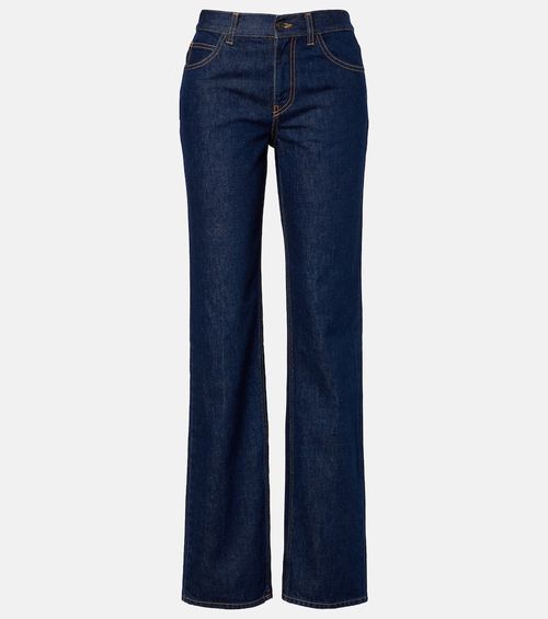 Carlyl mid-rise straight jeans