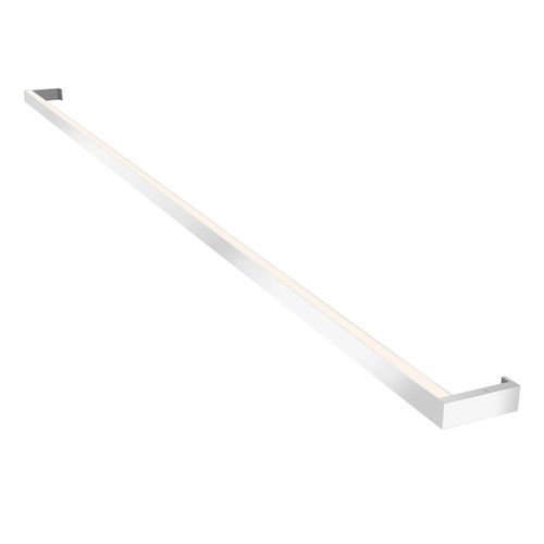 Thin-Line 2-Light 1" Bathroom Vanity Light in Bright Satin Aluminu