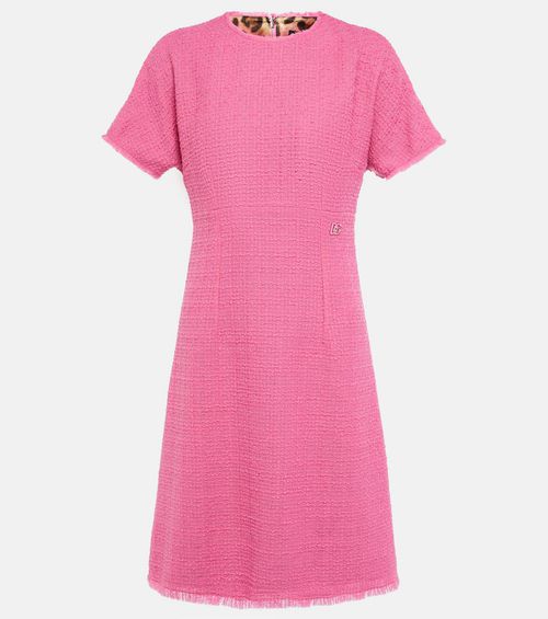 Raschel wool-blend minidress