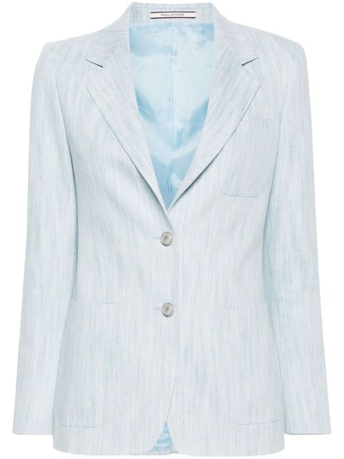 Single-breasted denim blazer - Blue