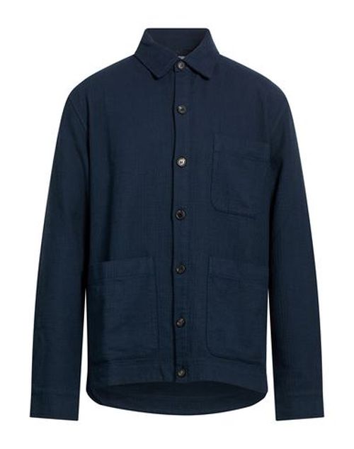 Man Shirt Navy Size 3XL Wool, Cotton