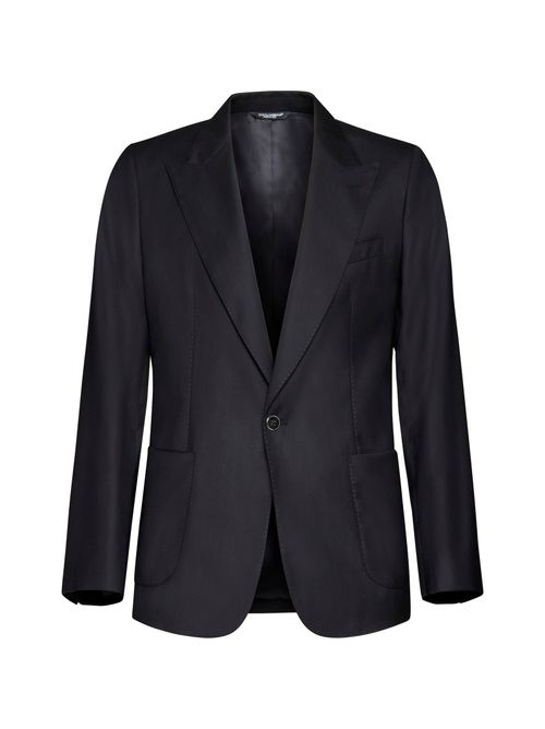 Wool and Silk Blazer — Black