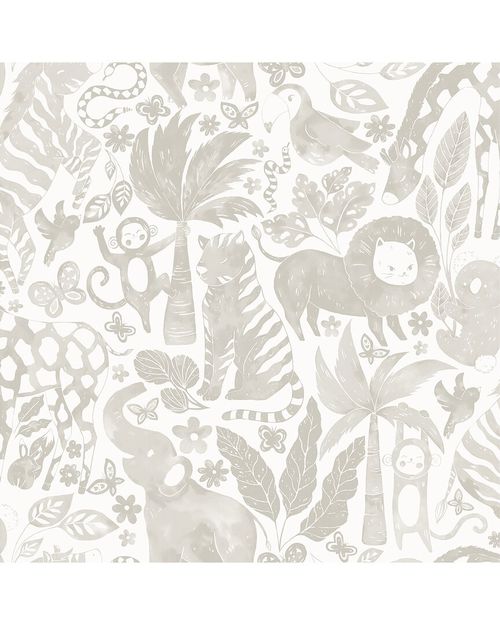 Nuwallpaper Sweet Safari Taupe Peel & Stick Wallpaper