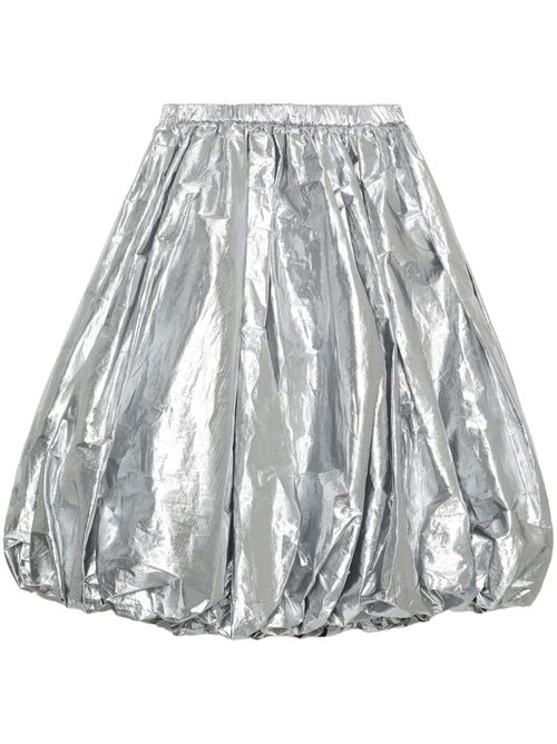 Metallic-effect puffball skirt - Silver