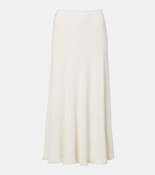White Label Stina ribbed-knit midi skirt