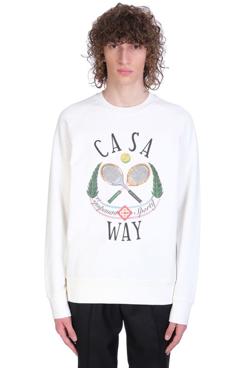 Tennis Club print sweatshirt - White