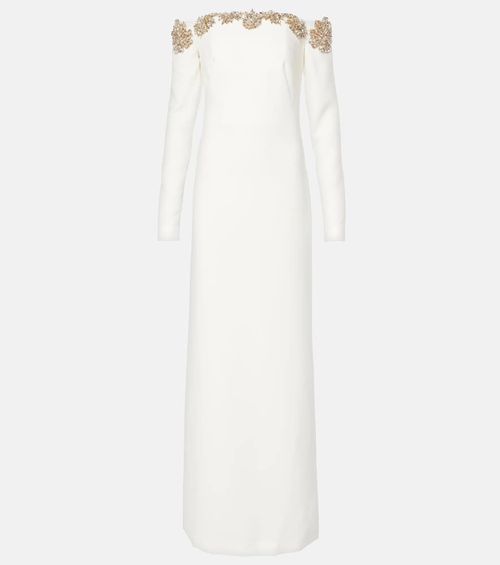 Meline embellished off-shoulder gown