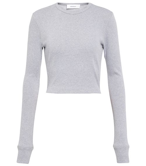 X Hailey Bieber cotton-blend top