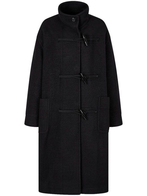 High-neck duffle coat - Black