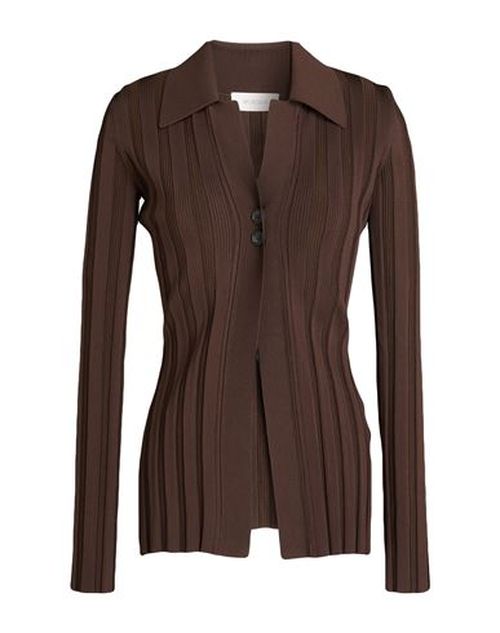 Woman Cardigan Dark brown Size M Viscose, Polyamide, Elastane